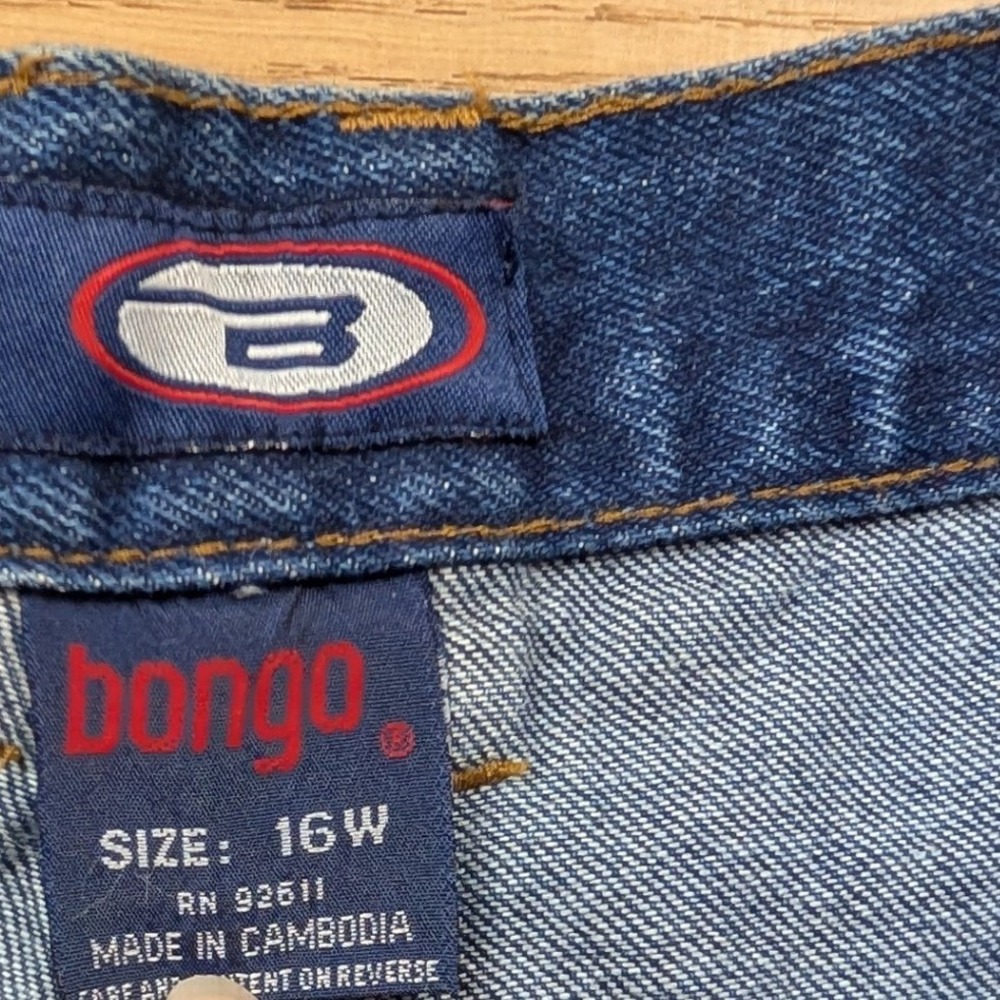 Vintage Bongo High Waisted Tapered Mom Jeans Medium Wash Blue Denim Size 16W - Picture 3 of 8